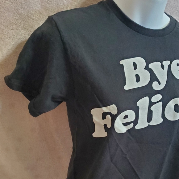 EUC "Bye Felicia" Black Tee T-Shirt Sz S - Picture 4 of 6